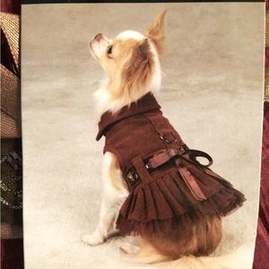 Zack & Zoey Burgundy Corduroy Tulle Dress